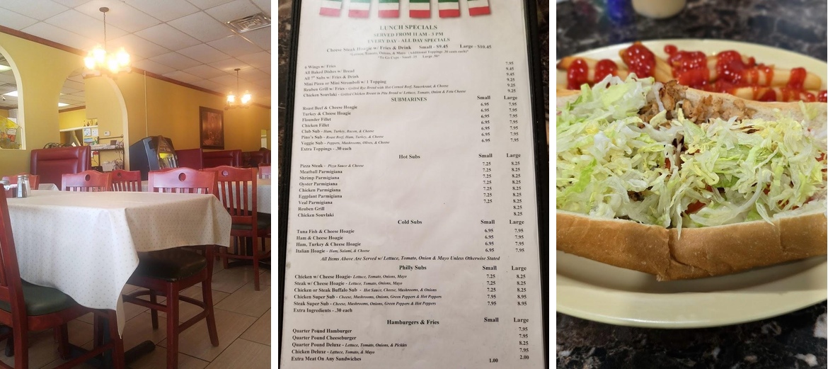 Pino's Pizza Menu